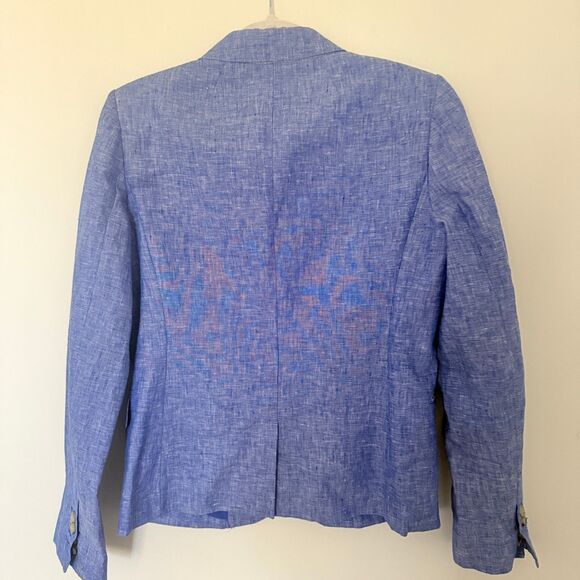 J Crew Linen Schoolboy Blazer Women’s Tailored Jacket Sz 8 - Picture 3 of 10